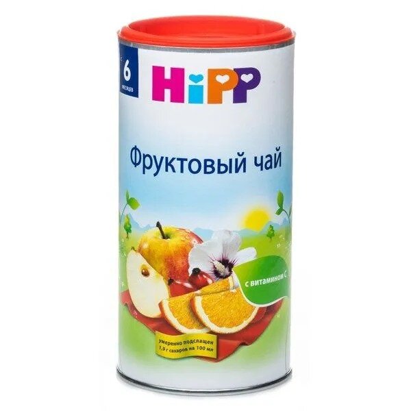 Чай Hipp детский фруктовый 6 мес+ 200г