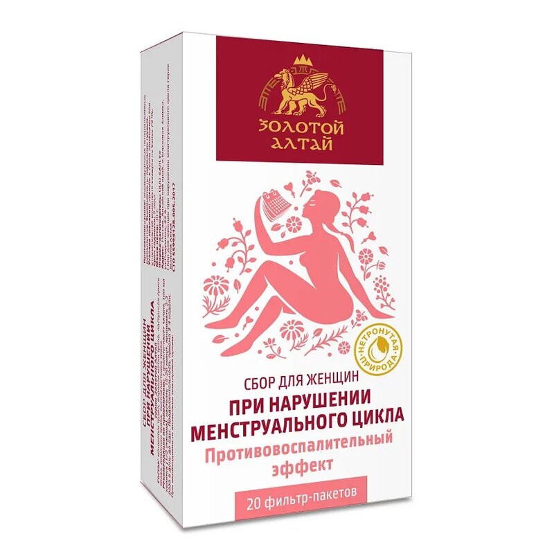 Сбор Золотой Алтай для женщин при нарушении менструального цикла фильтр-пакеты 1,5 г 20 шт.