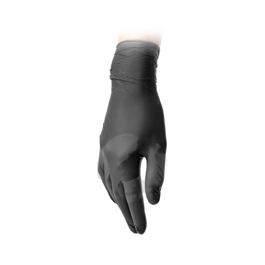 Benovy перчатки смотровые н/стер. нитриловые текстурированные на пальцах черные размер l пара
