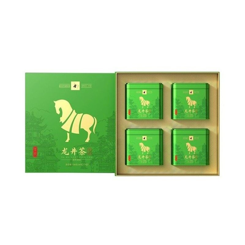 Лунцзин Чай зеленый 50 г 4 шт. подарочная коробка