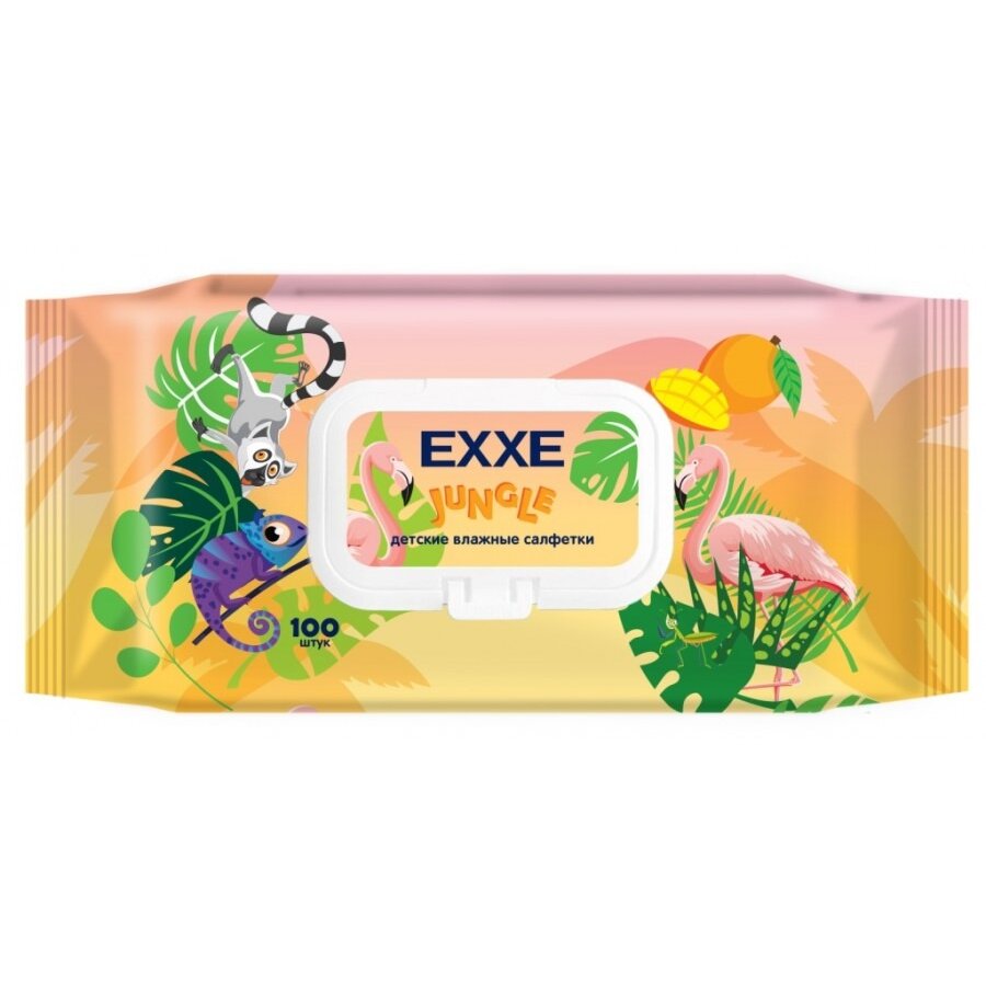 Салфетки влажные Экс (Exxe) Джунгли 100 шт.
