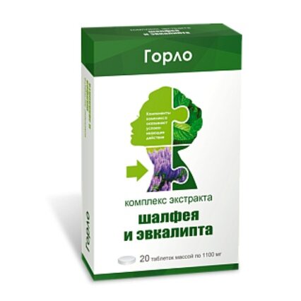 Комплекс экстракта шалфея и эвкалипта таблетки 20 шт.