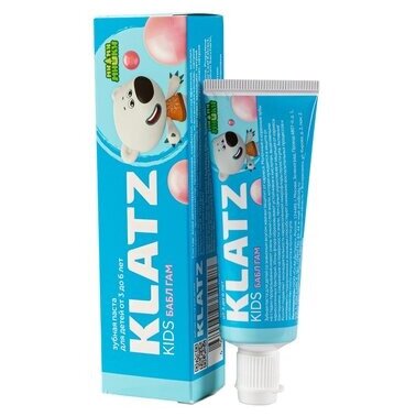 Зубная паста Klatz kids мимимишки бабл гам без фтора 40 мл
