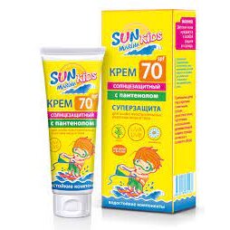 Крем солнцезащитный для детей Биокон SUN MARINA для особо чувствительных участков лица и тела SPF 70 50 мл флакон