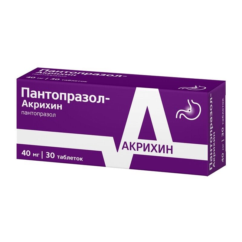 Пантопразол-Акрихин таблетки 40 мг 30 шт.