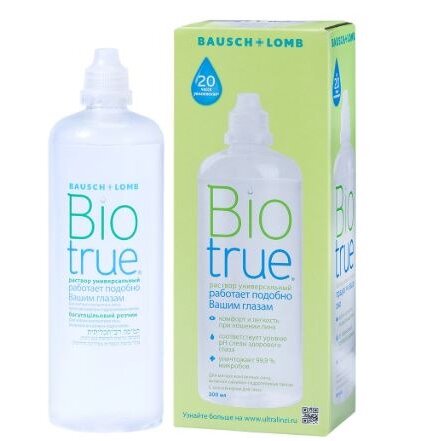 Раствор для ухода за контактными линзами Biotrue с контейнером 300 мл