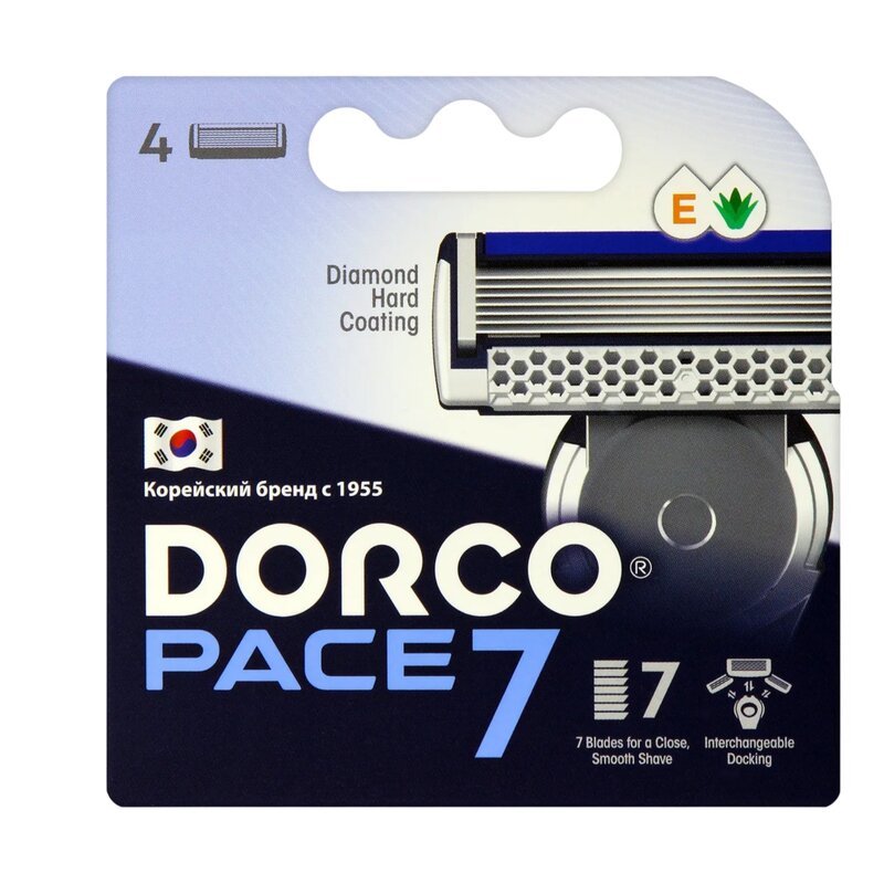 Kассеты Dorco Pace 7 для бритвенного станка 4 шт.