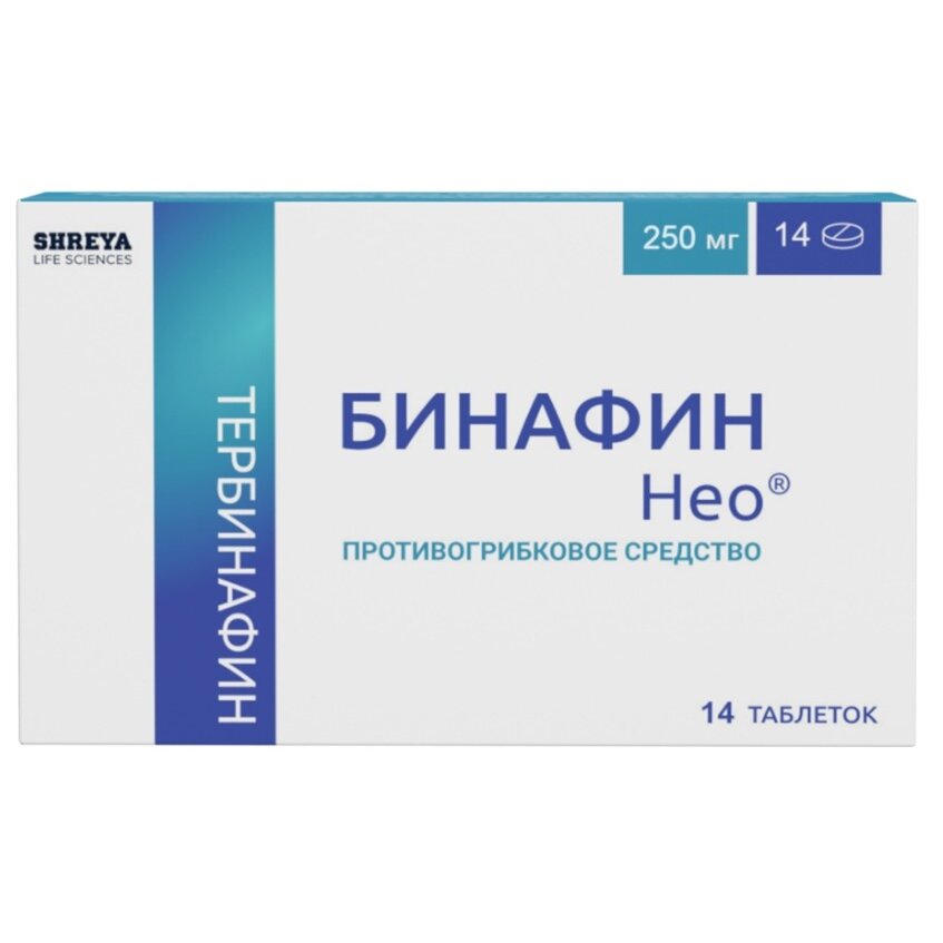 Бинафин Нео таблетки 250 мг 14 шт.