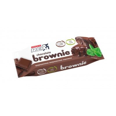 Пирожное протеиновое ProteinRex Brownie 12% без сахара классический 50 г