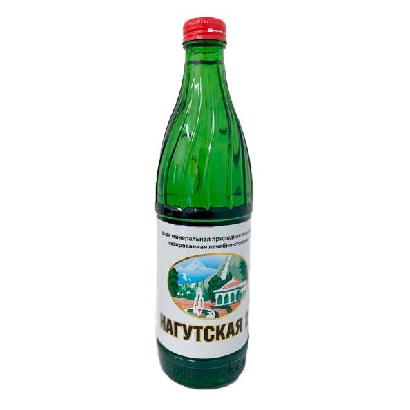 Вода лечебно-столовая Нагутская №26 газированная стекло 0,5 л