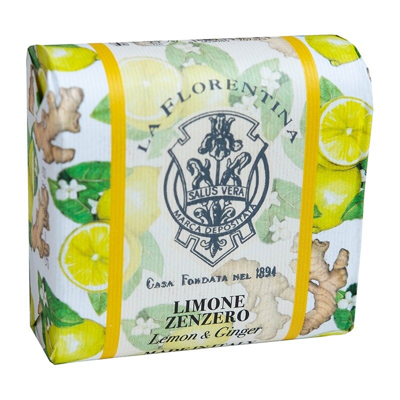 Мыло твердое туалетное La florentina лимон и имбирь 106 г