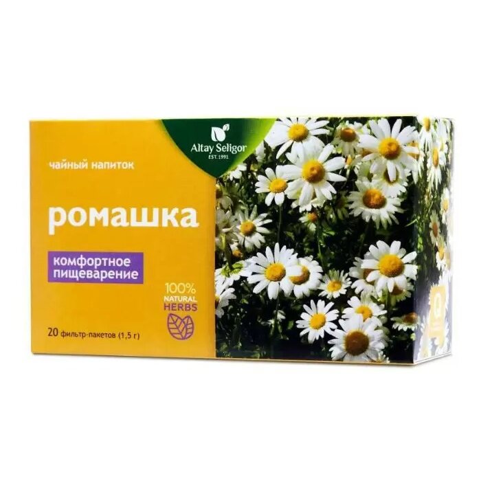 Чайный напиток Алтай-Селигор Ромашка фильтр-пакет 1,5 г 20 шт.