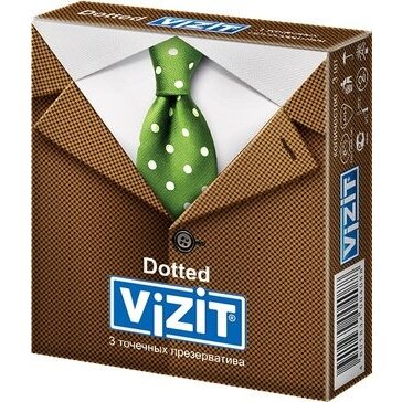 Презервативы Визит (Vizit) Dotted Точечные 3 шт.