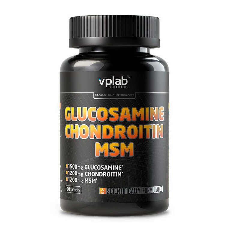 Vplab Глюкозамин, хондроитин и MSM таблетки 90 шт.