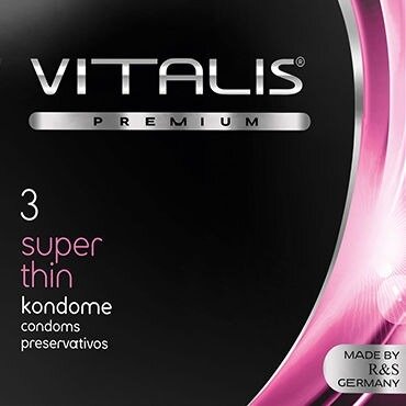 Презервативы Vitalis Premium Super thin супер тонкие 3 шт.