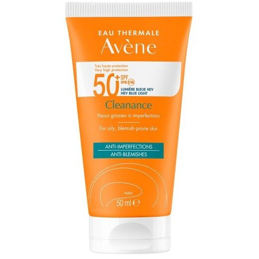 Флюид солнцезащитный Avene Cleanance SPF 50+ для проблемной кожи 50 мл туба