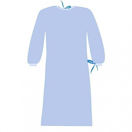 Халат Гекса хирургический нестерильный голубой размер 50-52 длина 140 см