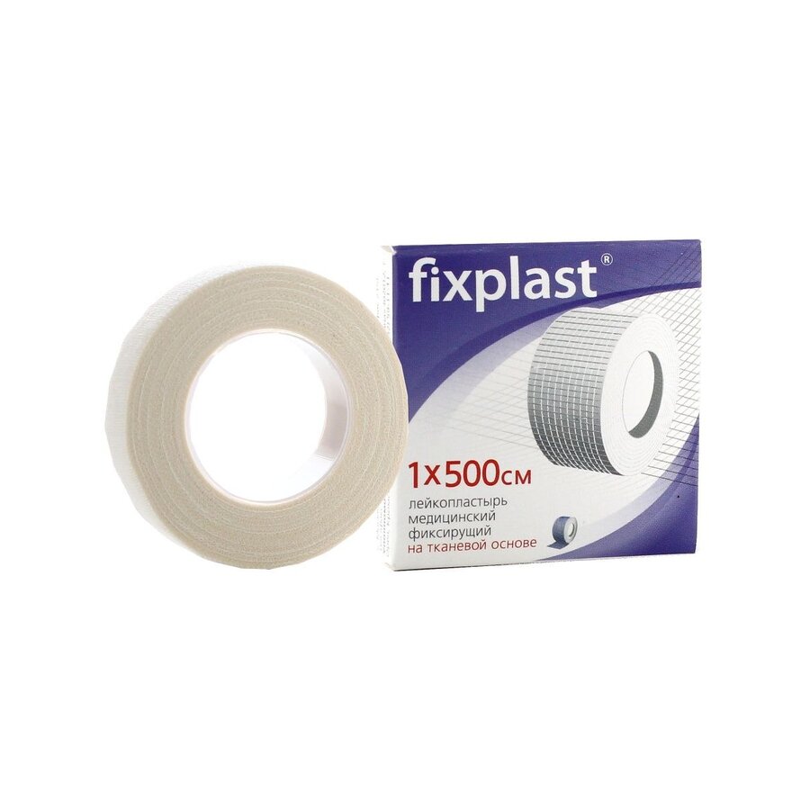 Лейкопластырь Fixplast медицинский фиксирующий тканевая основа 1 х 500 см