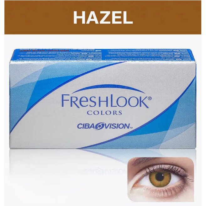 Линзы контактные цветные Alcon/Алкон freshlook colors (8.6/-0,00) Hazel 2шт