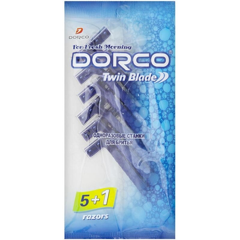 Станок Dorco для бритья 2 лезвия фиксирующая головка 6 шт.