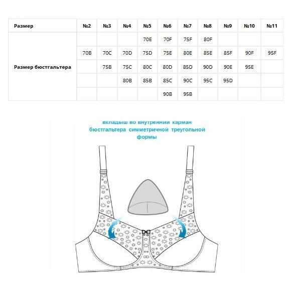 Вкладыш в бюстгальтер Крейт М-3 р.6