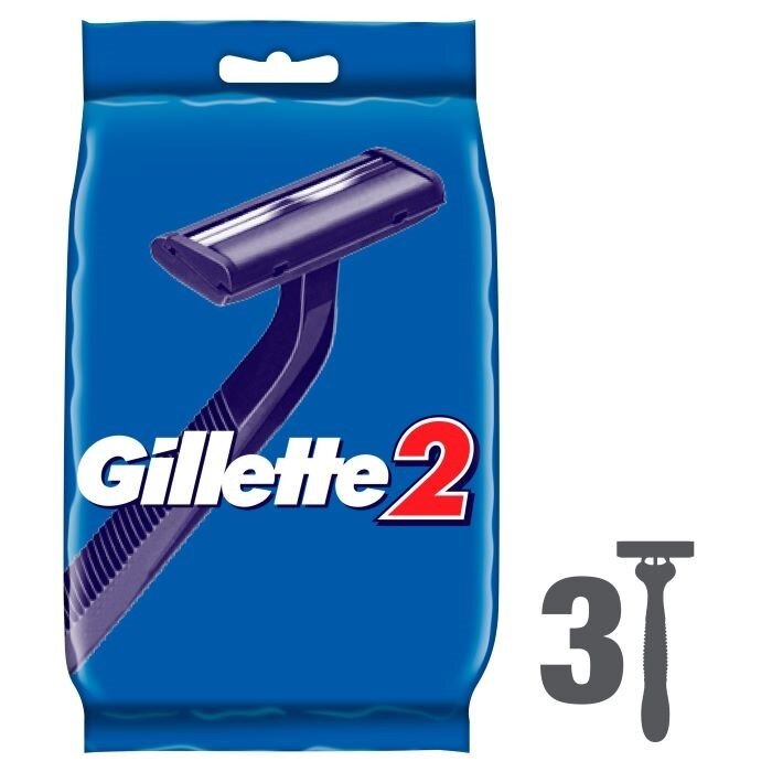 Бритва мужская Gillette-2 одноразовая 3 шт.