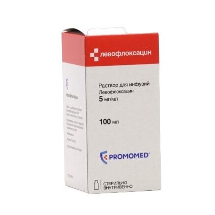 Левофлоксацин раствор для инфузий 5 мг/мл 100 мл флакон 1 шт.