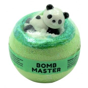 Бомбочка Bomb Master для ванн Панда бурлящий шар/гейзер с игрушкой зеленый 130 г