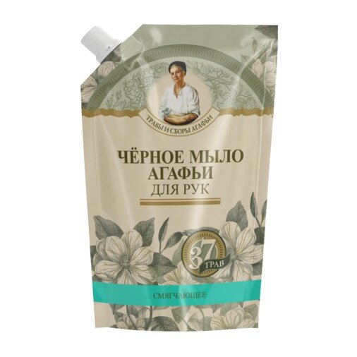 Мыло для бани Травы и сборы агафьи черное дой-пак 500 мл