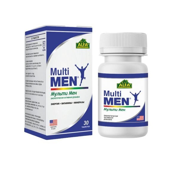 Витаминно-минеральный комплекс для мужчин Мульти мен Alfa vitamins таблетки 1230 мг 30 шт.
