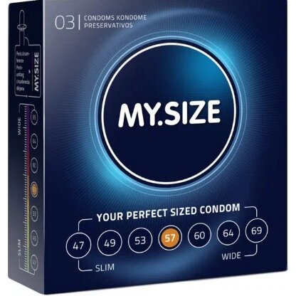 Презервативы MY SIZE ультратонкие большого размера 57 мм со смазкой 3 шт.