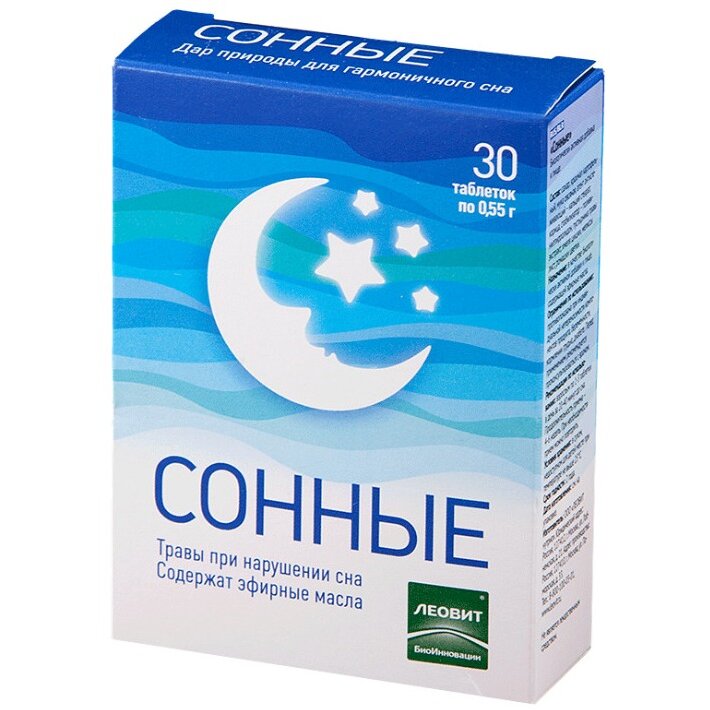 Сонные Леовит таблетки 550 мг 30 шт.