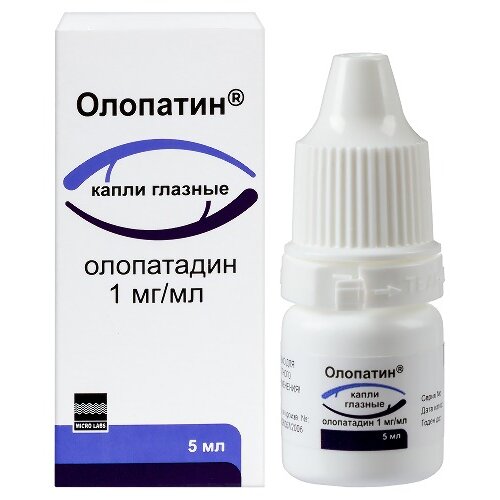 Олопатин капли глазные 1 мг/мл 5 мл