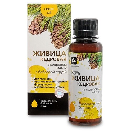 Живица кедровая на кедровом масле с бобровой струей 100 мл