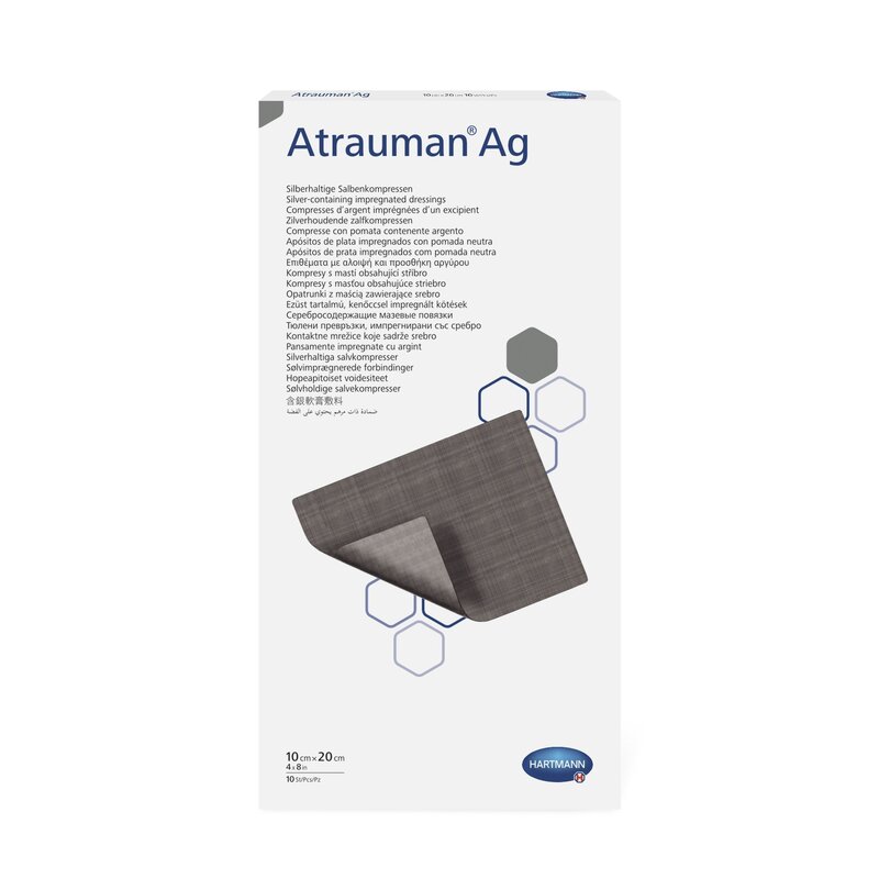 Мазевая повязка Hartmann Atrauman Ag с серебром 10x20 10 шт.