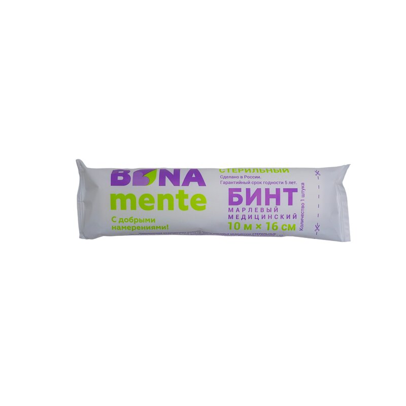 Бинт марлевый Bona Mente! стерильный 10 м х 16 см