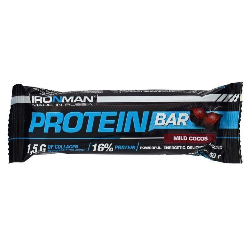 Батончик Айронмен (IronMan) slim bar орех с коллагеном в глазури 50 г