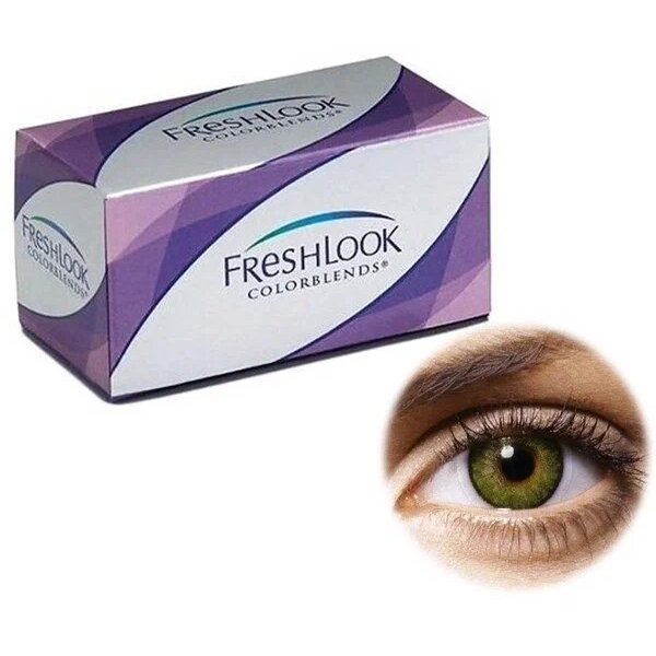 Линзы контактные цветные Alcon/Алкон freshlook colorblends (8.6/-0,00) Green 2шт