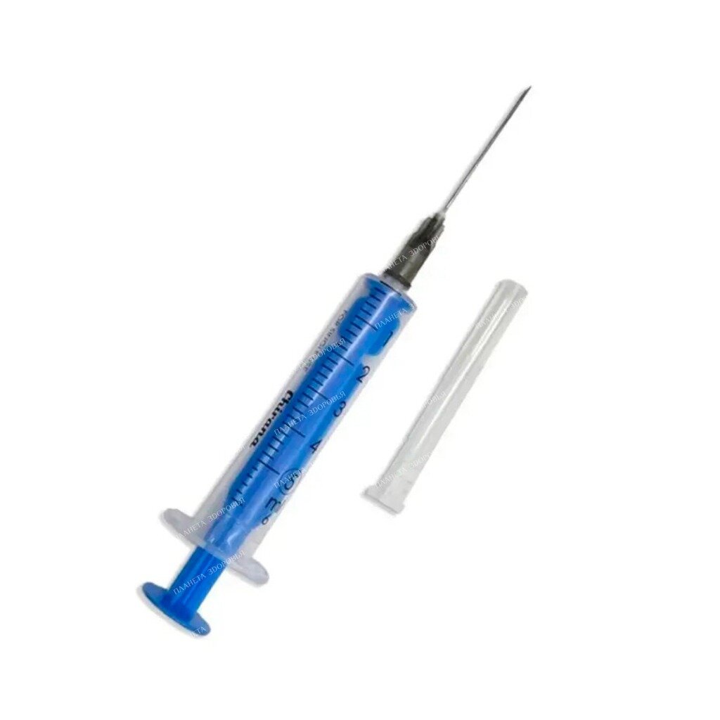 Шприц двухкомпонентный CHIRANA 5 мл Luer с иглой 0,70 x 35 мм (22Gx1 2/5") 100 шт.