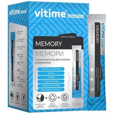 Vitime Мемори Комплекс для памяти и внимания стики 15 шт.
