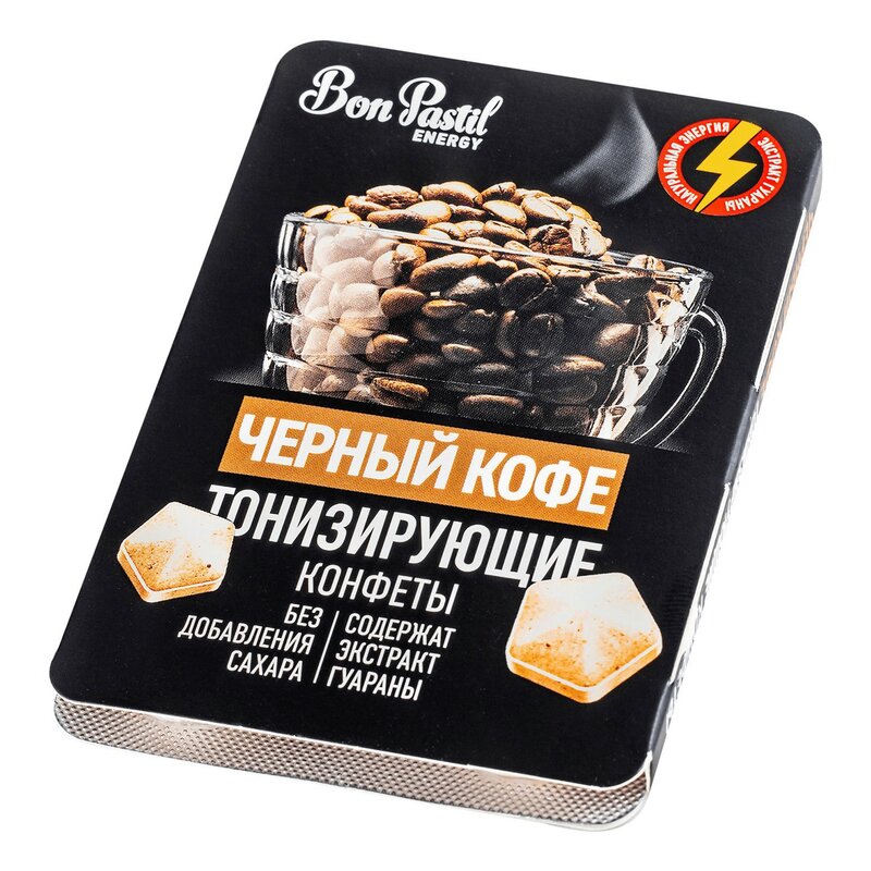 Bon pastil energy конфеты тонизирующие черный кофе 1.5 г 8 шт.