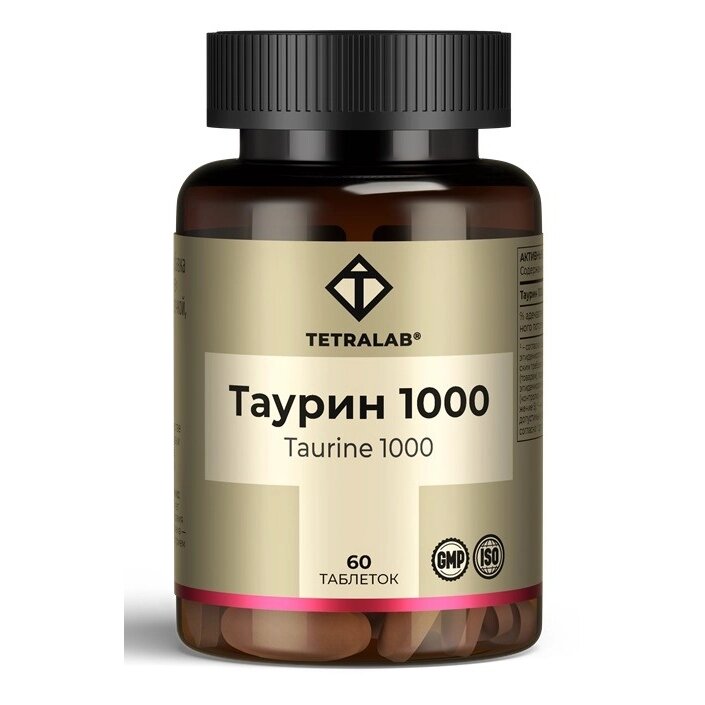 Таурин Форте Тетралаб (Tetralab) таблетки 1000 мг 60 шт.