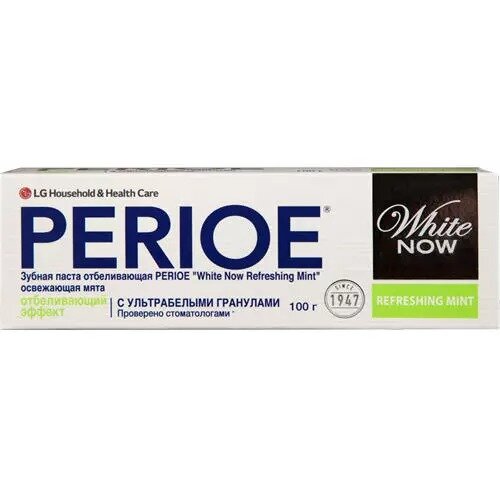 Зубная паста Perioe white now refreshing mint  отбеливающая освежающая мята 100 г