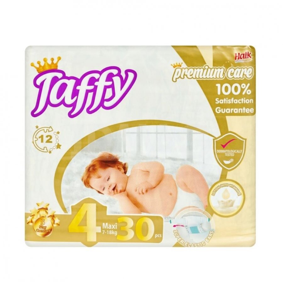 Подгузники детские Taffy premium размер 4 (7-18 кг) 30 шт.