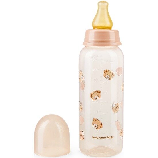 Бутылочка Happy baby 0+ с латексной соской стандартное горло мишка 10018 250 мл