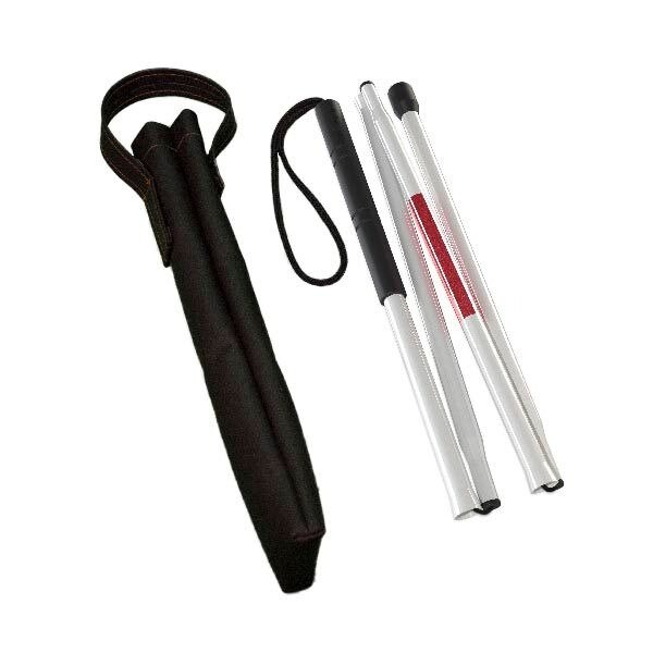 Трость Аверсус металлическая тактильная складная 4-х секционная арт. 14 (527) тс (150-4)