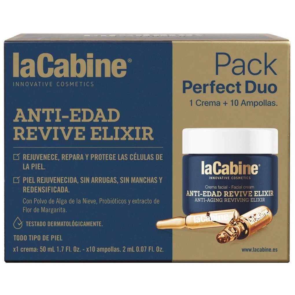 Дуэт La Cabine Perfect Duo Revive Elixir Крем+Сыворотка 10 ампул