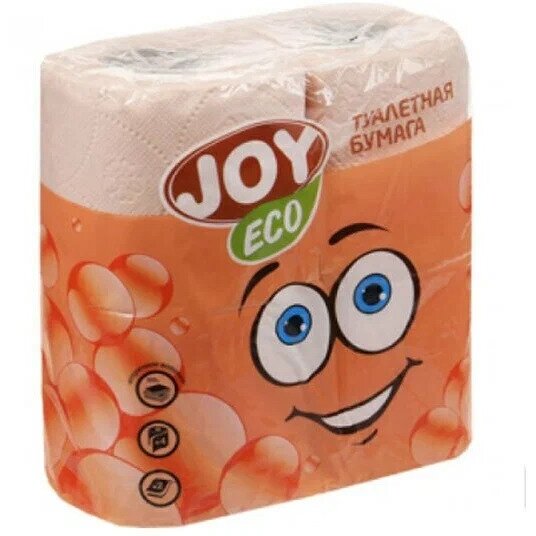 Бумага туалетная Joy Eco 2-х слойная персиковая 4 шт.