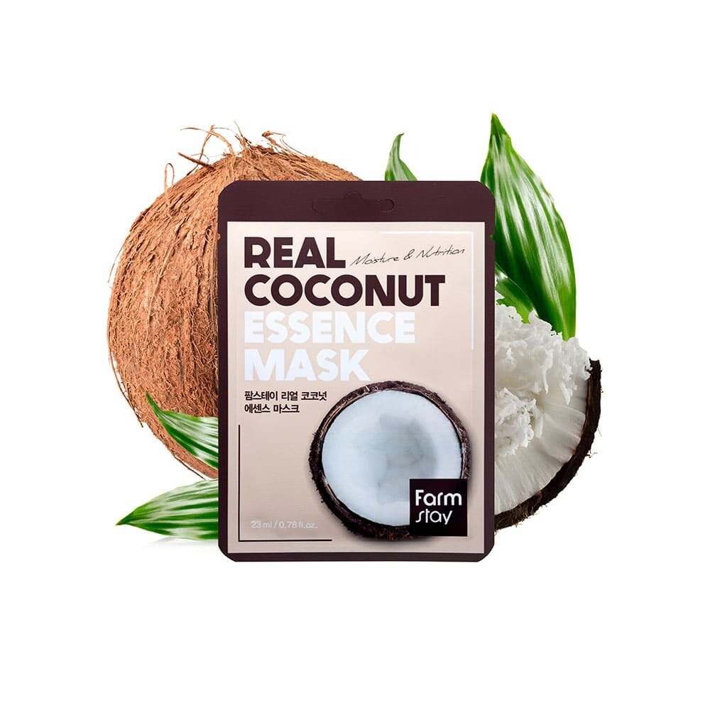 Маска для лица тканевая FarmStay Real Cococnut с кокосом 23 мл