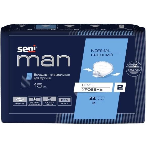 Вкладыши урологические мужские Seni Man Normal 15 шт.